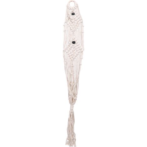 Suspension Pour Plante En Macramé - Corde De Coton Tressée - Décoration Intérieur Et Extérieur - Style Boho - 1 Pièce (1/5)