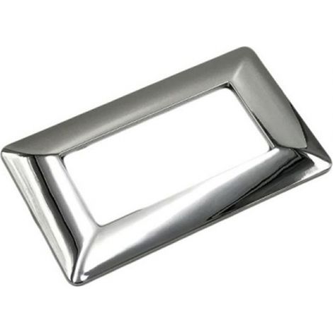 Placchetta placca cromo lucido compatibile matix 4posti copri interruttore c8804 (1/2)
