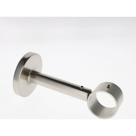 Support Mural Extensible de 10/15cm pour tringles à rideaux de Diam.28mm en Nickel Mat - Boulet