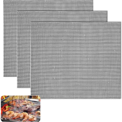 3 Pièces Grille Barbecue Decoupable, 40 x 33 cm Tapis de Cuisson Barbecue (1/5)