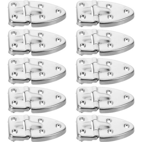 Healeved 10-teiliges drehbares Klappscharnier für Geigen- und Gitarrenkoffer, Metall, (1/5)