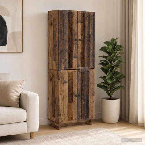 vidaXL Set di armadi 2 pcs Legno antico 66 x 34,5 x 90 cm (1/5)