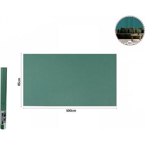 Rotolo Pellicola Adesiva Verde Scuro 45cm X 5mt For Furniture Cares Parati 71114