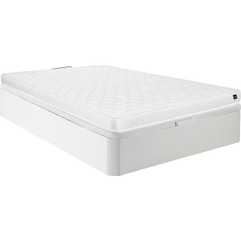 Set 140 x 190 cm Rete contenitore Bianco + Materasso schiuma sp. 15 cm - DANAE II di YSMÉE (1/5)
