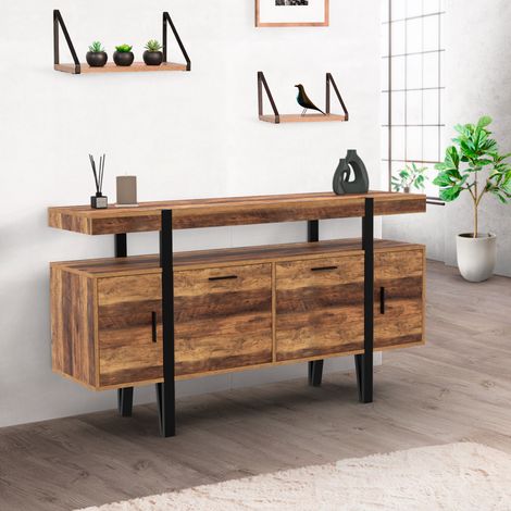AUSTRIA Aparador de 140 cm con 4 puertas y patas de pasador (1/5)