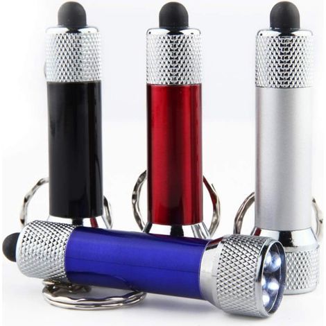 10 Uds llavero linterna portátil Mini linterna llavero LED lámpara de llavero para senderismo Camping viajes (1/5)
