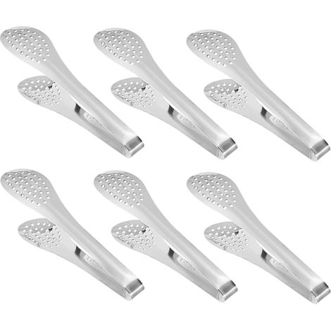 Lot de 6 Pinces à Gâteau, Acier Inoxydable, 18 cm, Ustensiles de, Buffet, Barbecue (1/5)