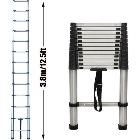 Echelle télescopique Echelle simple Echelle pliante Echelle double 12.5ft (1/4)