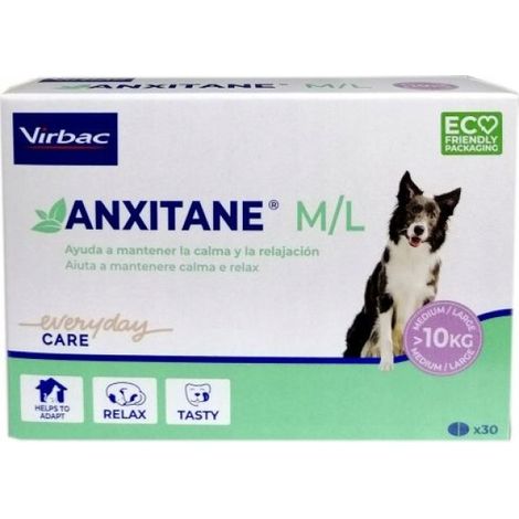 Anxitanter M/L natЩrliches Entspannungsmittel fЩr ms von 10 kg Haustieren - 30 Tabletten