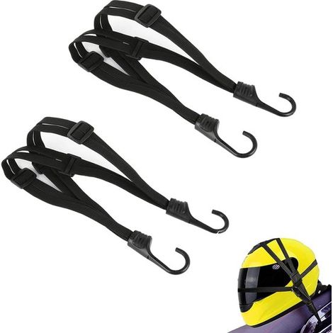 Cinghie universali per bagagli da bicicletta, cinghie elastiche da 60 cm con ganci, cinghia per bagagli, tracolla, corda elastica, accessorio per portapacchi per moto e biciclette (1/5)