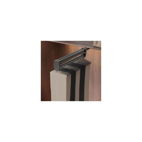 Riel deslizante para armarios de 12 a 21 pulgadas, perchero deslizante para pantalones con amortiguación silenciosa para un almacenamiento de ropa que ahorra espacio (31 cm/12 pulgadas de profundidad (1/4)