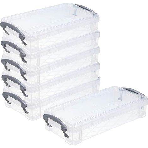 Sumnacon 6pcs Stackable Pencil Box Storage Box for Colored Pencils (Transparent) (1/5)