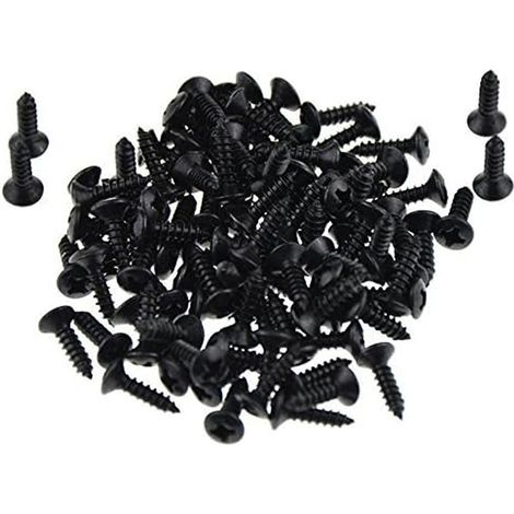 Vis Autotaraudeuse - Tête Plate - Filetage Phillips - 2 5 X 8 Mm - Acier Revêtu Oxyde Noir - 220 Pièces