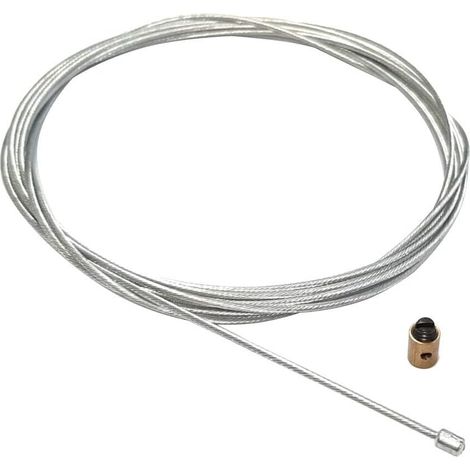 Câble de gaz accélérateur Universel Moto Compatible avec carburateur Dell'Orto 3x3mm 1.2mm 2.50m poignée tirage Rapide avec Serre câble mobylette Scooter Quad Moto (1/2)