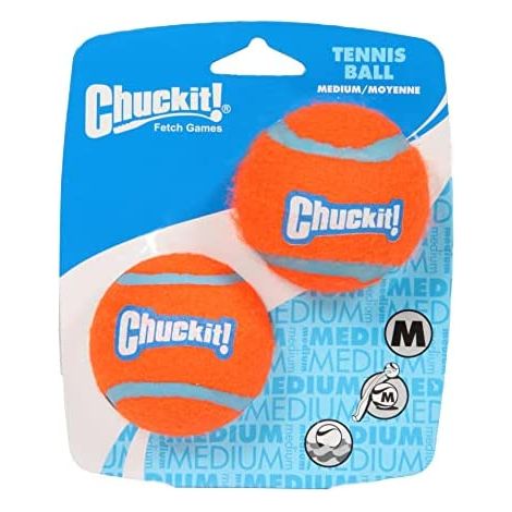 CHUCKIT Balle de tennis 2-PK M Ø 6,5cm - Pour chien (1/5)