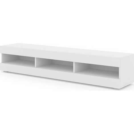 Mueble de TV MANTA 160 cm colgante o con patas blanco mate