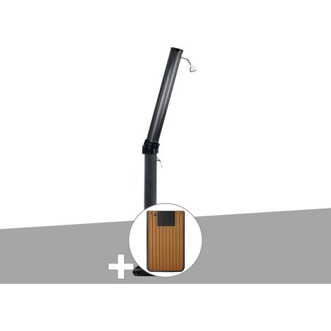 Douche solaire 23 L Solaris Xtra + Plancher solaire Bois Teck - Ubbink