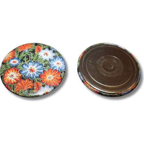 Imán popular Opole flores negro (1/2)