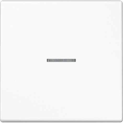 JUNG HOME Pulsador 1 vía, con guía de luz, Duroplast, Serie LS, blanco alpino BT LS 17101 WW