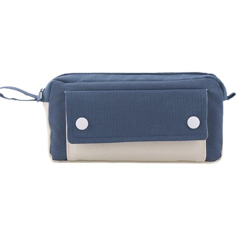 Grande trousse à crayons à capacité élevée, couleurs contrastées, étui portable avec poignée, sac à stylos résistant pour école, enfants, ados, filles, garçons, adultes (1/5)