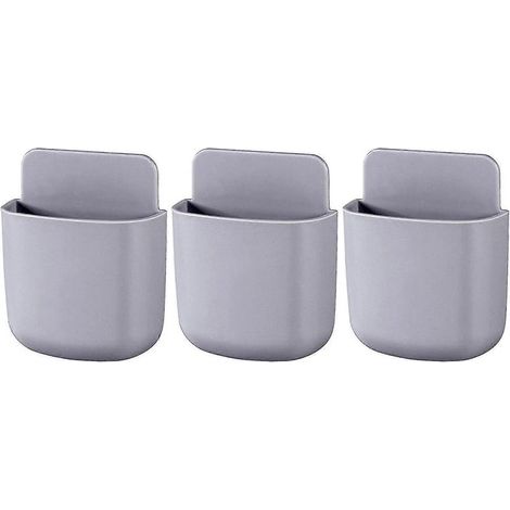 Support mural de rangement pour téléphone portable, idéal pour la maison, le bureau et les fournitures scolaires (lot de 3). (1/5)