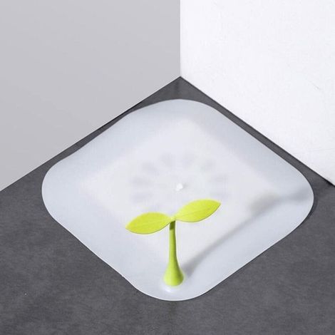 Grille d'évacuation en silicone. Conception flexible. Grille d'évacuation anti-odeurs. 15 x 15 cm. Idéale pour les cuisines et les salles de bains. (1/5)