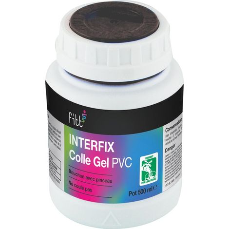 Fitt – Colle gel PVC 250ml – Pour tubes et raccords PVC rigides – Texture gel sans coulure – Bouchon de sécurité avec pinceau intégré