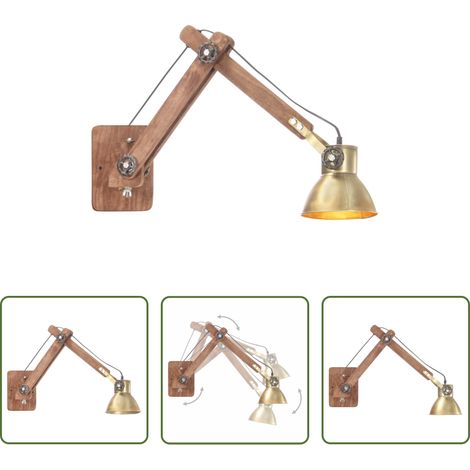 vidaXL Lámpara de pared redonda estilo industrial latón E27 (1/5)