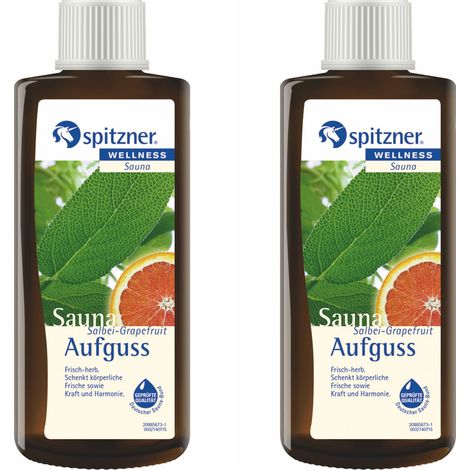 Spitzner 2 Düfte Salbei Grapefruit 2er Set Vorteilspack Saunaaufguss je 190ml
