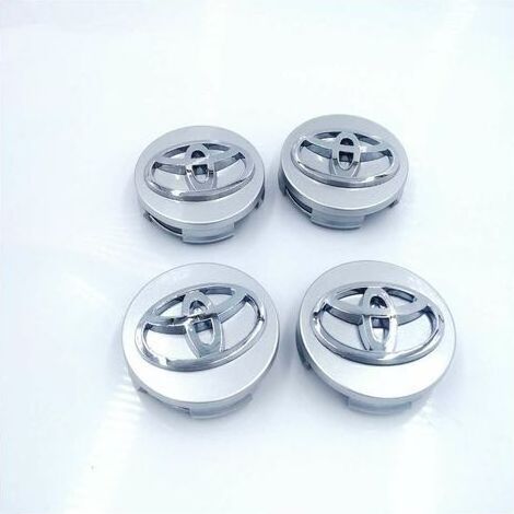 Couvercle de moyeu de centre de roue Toyota 4 62 mm pour insigne de logo argent (1/4)