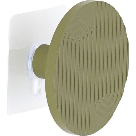 Piolo in legno di bambù inciso d 8cm su adesivo - verde oliva - Tendance (1/2)