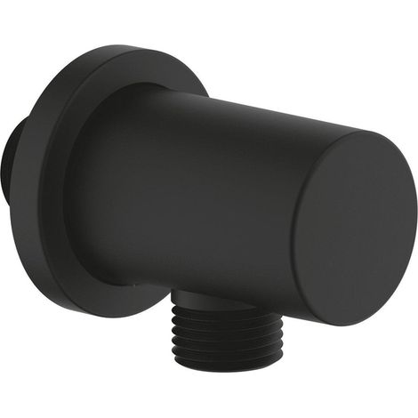 GROHE 22118KF0 Coude de raccordement mural Rainshower 22118 rosace ronde noir phantom (1/5)