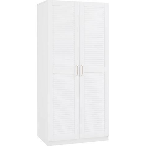 Mueble de dormitorio con 1 estante MDF 176 x 80 x 52 cm blanco 030008868 (1/5)