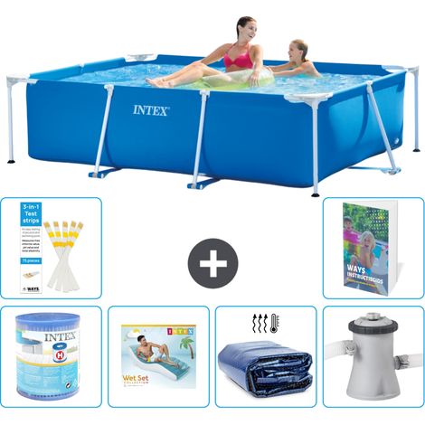 Intex Piscina con estructura Rectangular - 220x150x60 cm - 7-piezas  S173