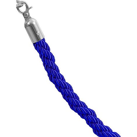 Borde trenzado azul - hebilla cromada (1/3)