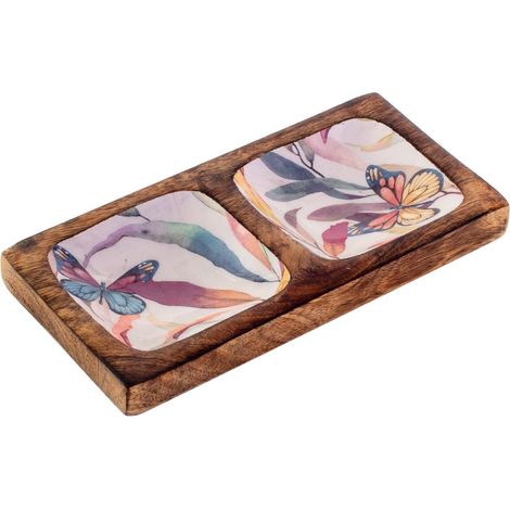 Vassoio a farfalla in legno per decorazioni domestiche e regali originali (1/2)