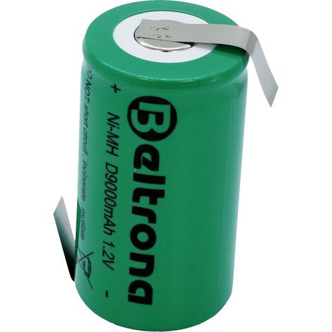 Beltrona D9000 Batteria ricaricabile speciale Torcia (D) linguette a saldare a Z NiMH 1.2 V 9000 mAh 1 pz.