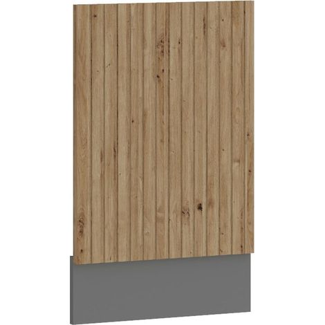 Frontblende integrierten Geschirrspüler 45 cm Küche AVA Artisan Lamellenoptik (1/4)