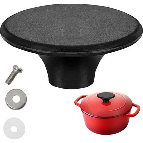 Bouton de rechange pour four hollandais compatible avec le Creuset - Poignée de rechange pour cocotte Lodge, Aldi et autres fours hollandais en fonte émaillée (lot de 1) (1/5)