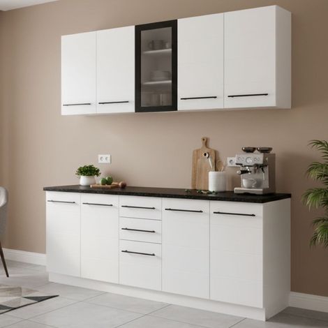 Cocina, 2 Cajones 9 Estantes, 10 Puertas, Blanco - Monale