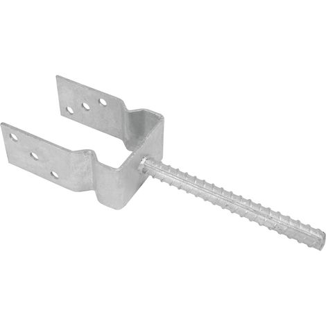 Pfostenträger zum einbetonieren für 9 x 9 cm Pfosten mit Nut - (1/2)