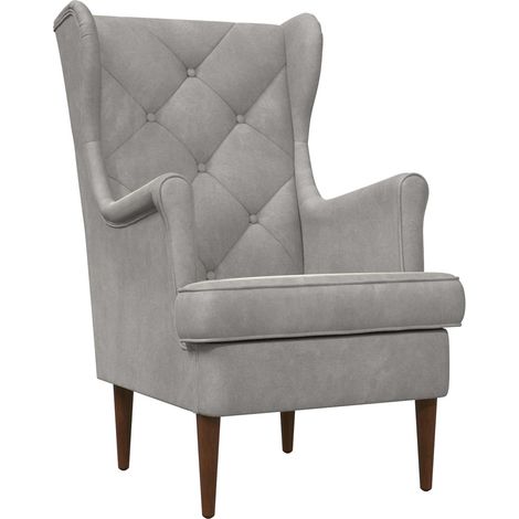 vidaXL Poltrona Grigio Chiaro Velluto