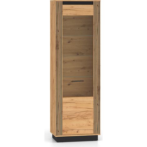 Vitrine 1 porte Solal Bois et Noir (1/5)