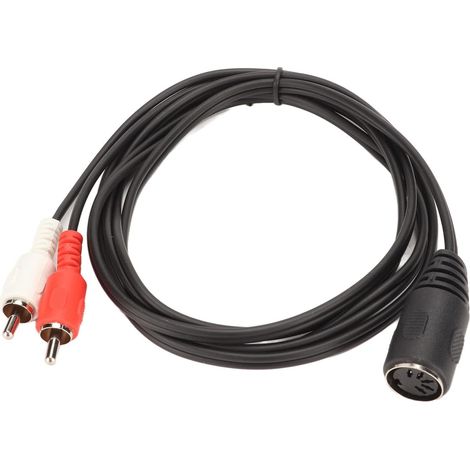 Câble Adaptateur Audio 5 Broches DIN Femelle vers 2 Mâle pour Lecteur CD Magnétoscope DVD 4,9 Pieds (1/5)