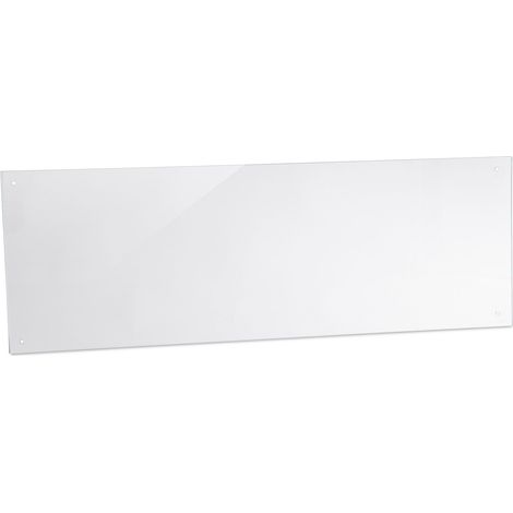 Crédence de cuisine transparente 120 x 40 cm protection murale facile à nettoyer moderne en verre (1/4)