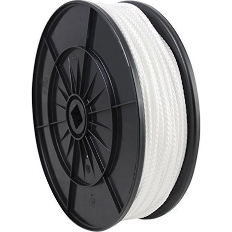 Bobine de Corde en Polyamide Tressée 375 kg Ø 4 mm x 100 m Blanc