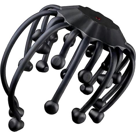 Masseur de tête électrique avec grattoir à cuir chevelu, musique et vibrations, massage du cuir chevelu en forme de pieuvre pour un meilleur sommeil et une relaxation profonde. (1/5)