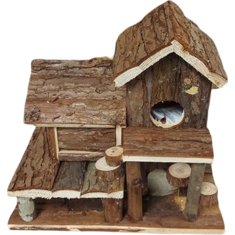 Maison Birte en bois naturel pour petit rongeurs - animallparadise (1/5)