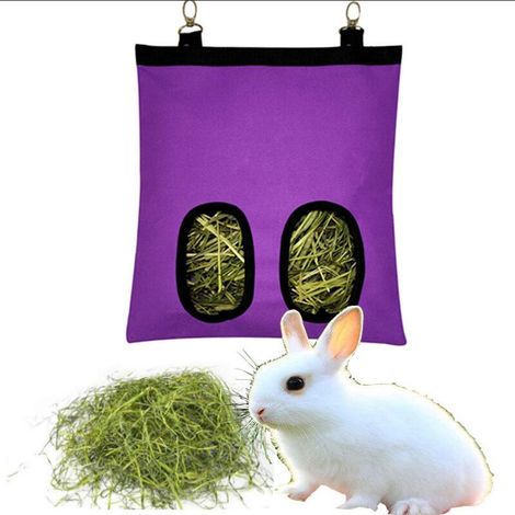 (Lila) Heusack Kaninchen-Heufutter Kaninchen-Futtersack Meerschweinchen H (1/2)