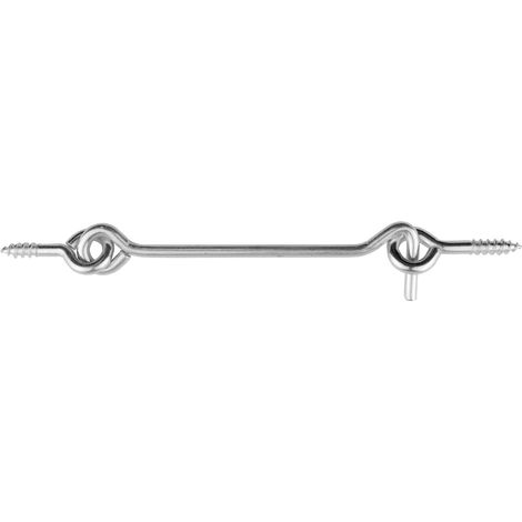 Lüsebrink Sturmhaken mit 1 festen und 1 losen Ringschraube L: 180 mm, d: 5,0 mm, verzinkt (1/2)